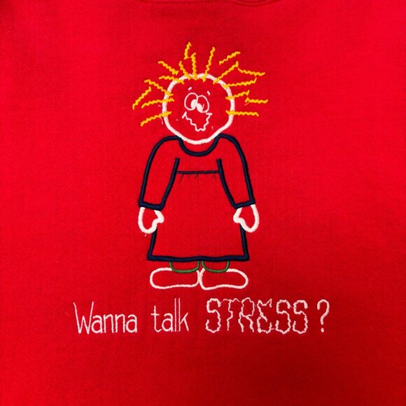 L - Vintage “Wanna Talk Stress?” Crewneck - Picture 4 of 4